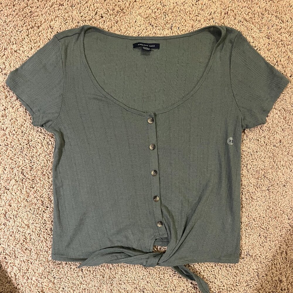 American Eagle Front Tie Top (Size XS)
